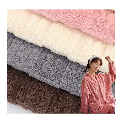 3D Jacquard Sherpa flísefni