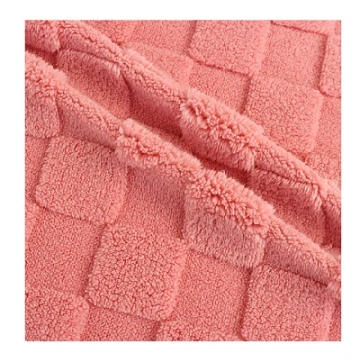Athugaðu Jacquard Lamb Sherpa efni