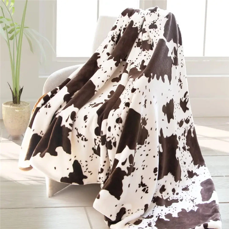 Kýrprentað flannel teppi