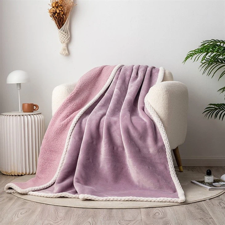 purple sherpa blanket