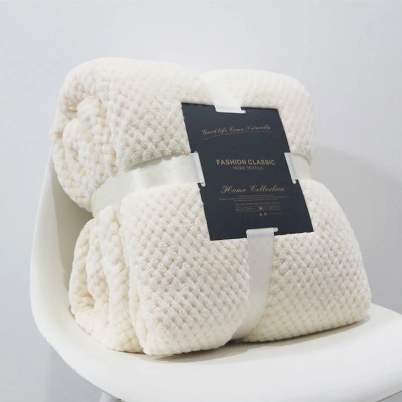Ananas Check Jacquard Sherpa teppi