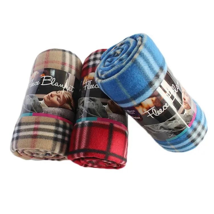 Plaid Polar Fleece teppi