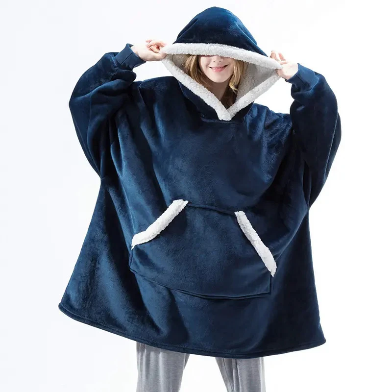 Polar Fleece hettupeysu teppi