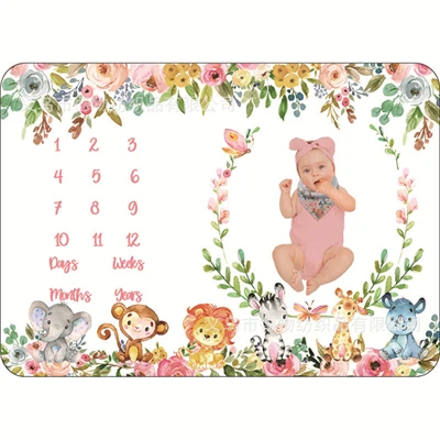 Baby Milestone teppi gjafasett