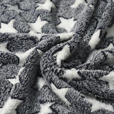 Star Print Flanell Efni