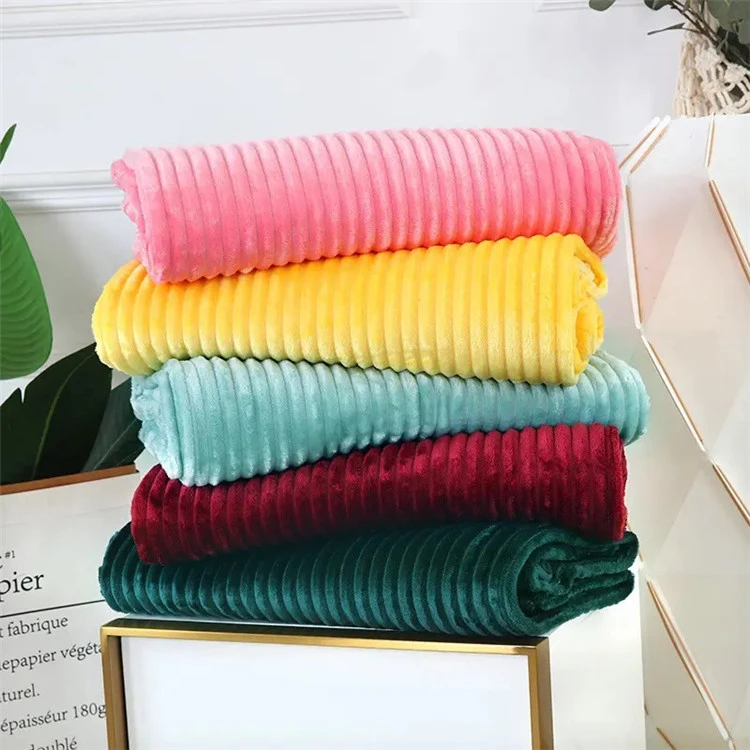Solid Strip Flanell teppi