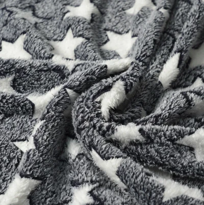 Star Print Flanell Efni