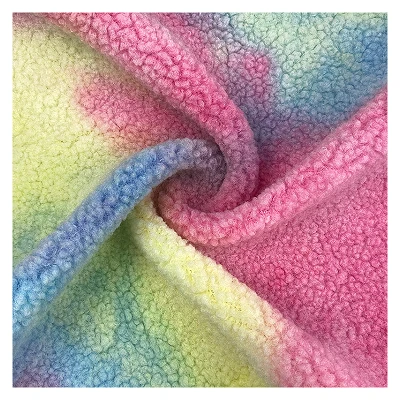 Tie Dye Sherpa flísefni