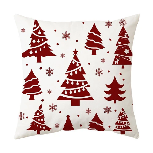 Embroidery Christmas Velvet Pillow Cover