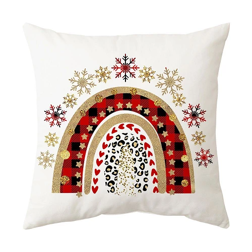 Embroidery Christmas Velvet Pillow Cover